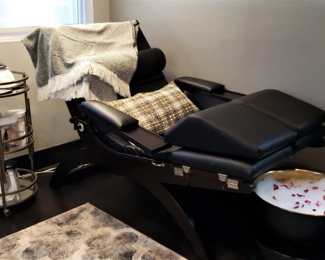 Interior of Larkspur Salon Spa on Falls of Neuse Road in Raleigh.